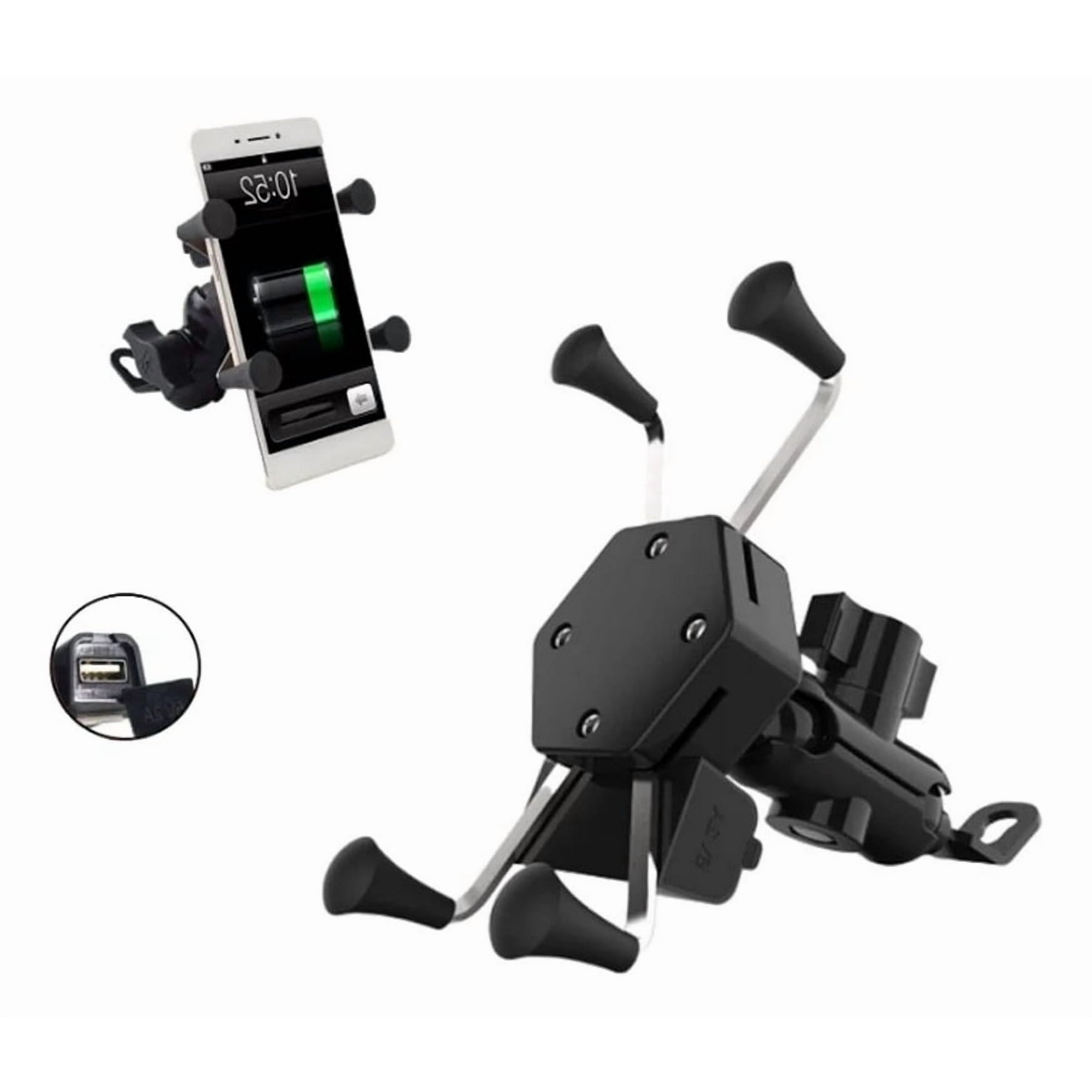 Ryc - Porta Celular Para Moto Soporte Tipo X Con Cargador Usb