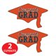 thumbnail image 4 of Gorra de graduación recortada Beistle Orange Congrats Grad x2, 4 of 7