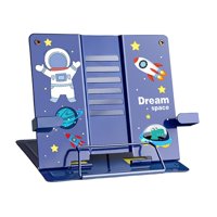 Magideal - Soporte Para Libros, Soporte Para Libros De Cocina, Portátil, Antideslizante, Con Clips Para Páginas, Resistente Estante De Escritorio, Soporte De , Azul Profundo