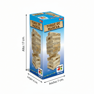 Juego De Mesa Torre Madera Chica - Toyng