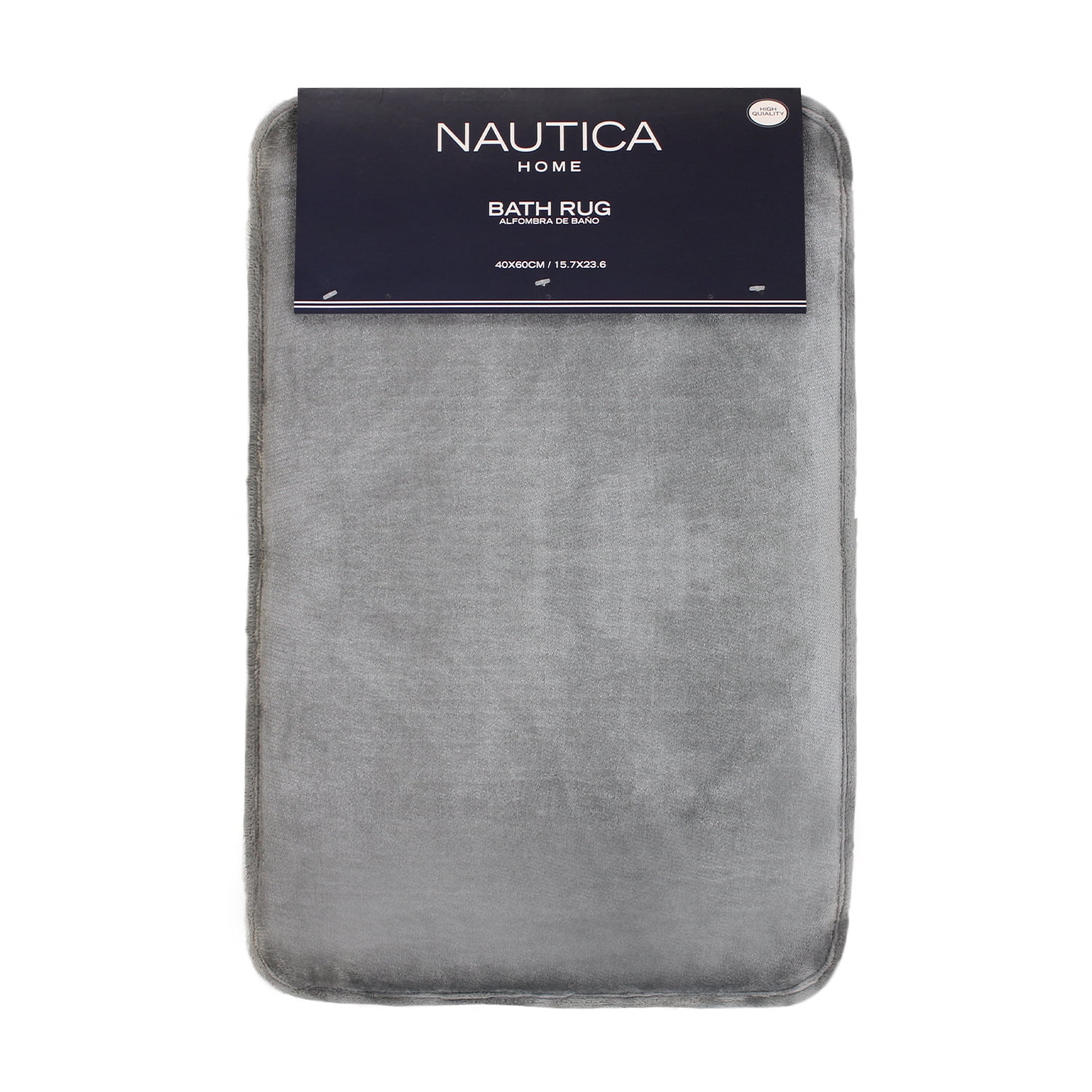 Alfombra De Baño Nautica Flannel 40x60cm Antideslizante Gris