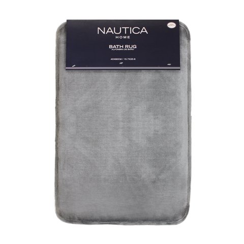 Alfombra De Baño Nautica Home Flannel 40X60Cm Antideslizante Gris