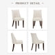 thumbnail image 5 of Sillas de comedor COLAMY, juego de 6 patas tapizadas de madera, color beige, 5 of 5