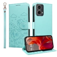 Funda Billetera Foxdock Compatible Con Motorola Moto Edge 50 Fusion 5G, Diseño Perrito Tierno, Ranuras Para Tarjetas Y Soporte Plegable