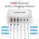 thumbnail image 2 of Cargador Gomarty de 130 W GaN con estación de carga USB-C de 6 puertos, 2 of 6