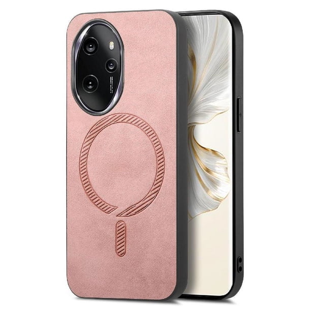 Magnetic Slim Case for Honor 100 Pro with Camera Guard & Anti-Scratch Back Pink