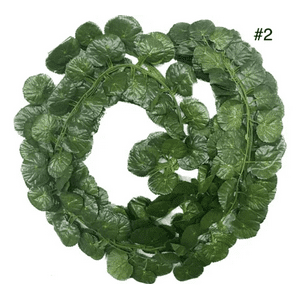 Genérico - Malla Hojas Artificiales 12 Uds 1.8 M