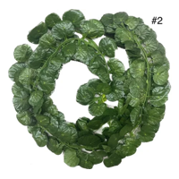 Genérico - Malla Hojas Artificiales 12 Uds 1.8 M