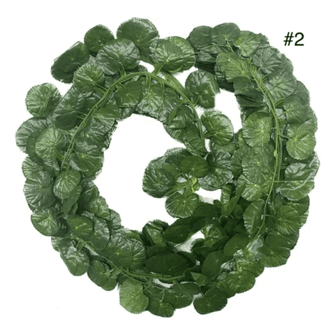 Genérico - Malla Hojas Artificiales 12 Uds 1.8 M