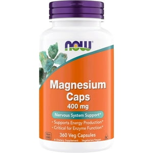 Now Foods - Suplemento De Magnesio Now Supplements 400 Mg 360 Cápsulas Vegetarianas