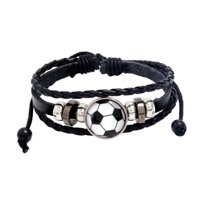 Magideal - Pulsera De Fútbol, Joyería, Dije Casual, Pulsera De Fútbol De Moda, Pulsera Para Fútbol Blanco Y Negro