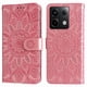 thumbnail image 3 of Funda tipo cartera FOXDOCK para Xiaomi Redmi Note 13 Pro 5G , diseño girasol en relieve, cuero PU, cierre magnético, soporte y tarjetero, 3 of 5