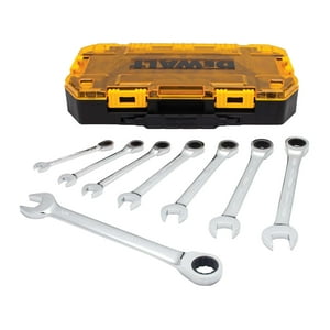 Juego De Llaves Dewalt Tough Box, 8 Piezas, Combinación De Trinquete Sae