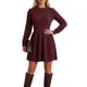 thumbnail image 1 of INSPIRE CHIC Vestido Suéter para Mujer Casual de Manga Larga Cuello Redondo Tejido de Punto Otoño Invierno Tallas S Burdeos, 1 of 6