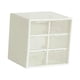 thumbnail image 2 of Mini cajón organizador para escritorio, organizador de cuentas, estuche de almacenamiento de joyas para mujer, pequeño organizador con cajones para su Blanco, 2 of 5