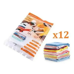 Leon Import - Pack X 12 Bolsas Al Vacio Ropa Bolsas Para Guardar Ropa 80X110