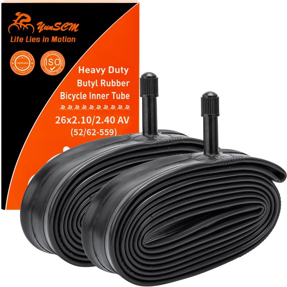 Tubos para bicicleta YunSCM 26 x 2.10/2.40 AV32 mm, válvula Schrader, 2 unidades