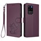 thumbnail image 1 of Funda Volteable con Diseño de Gato para Samsung Galaxy S20 Ultra, Morado Oscuro, 1 of 6