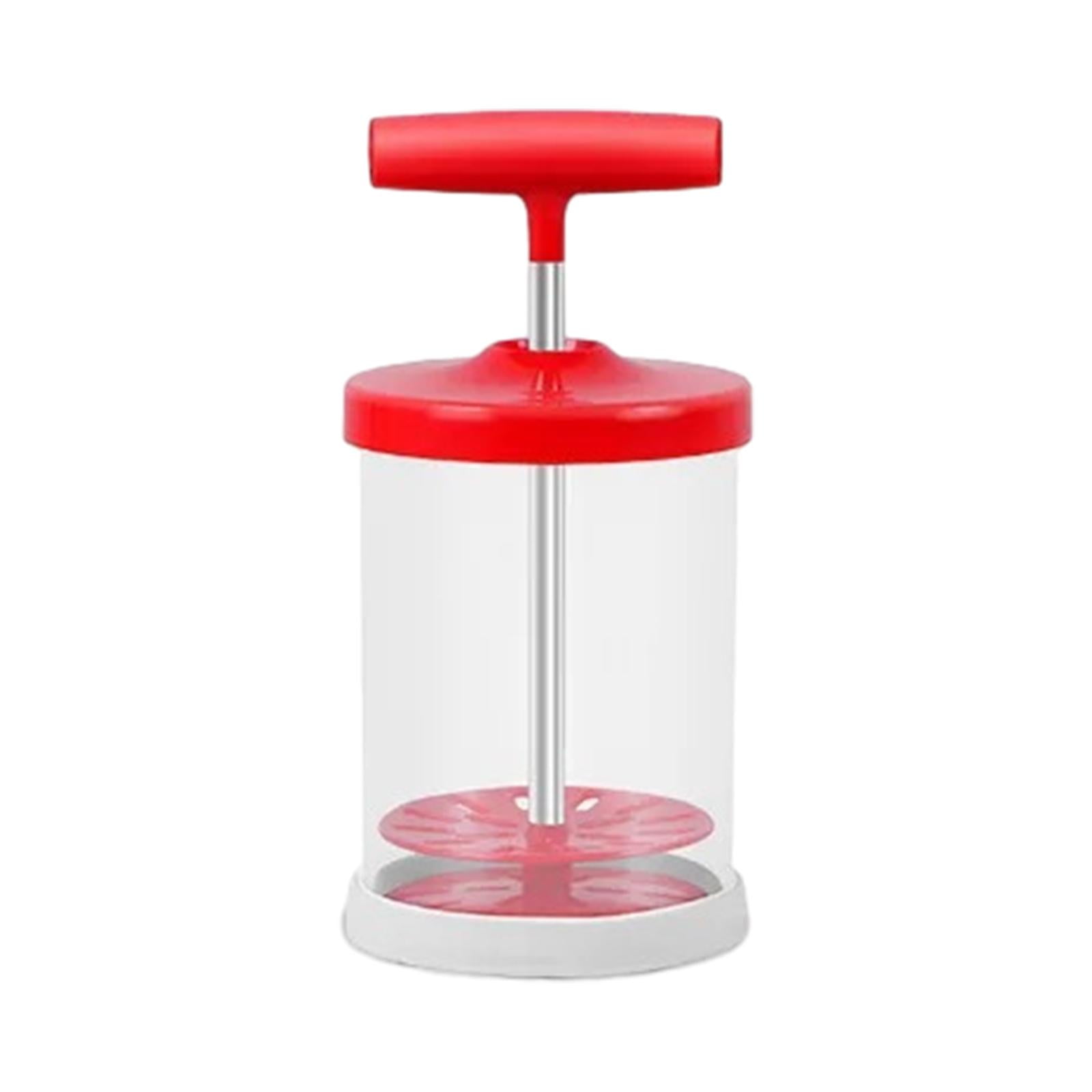 Magideal - Espumador De Bomba Manual, Máquina Para Hacer Crema, Batidora De Huevos, Dispensador Profesional De Crema Batida De Bricolaje Para Bebidas Espumosas D Rojo