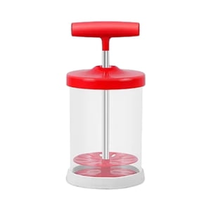 Magideal - Espumador De Bomba Manual, Máquina Para Hacer Crema, Batidora De Huevos, Dispensador Profesional De Crema Batida De Bricolaje Para Bebidas Espumosas D Rojo