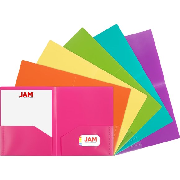 Carpeta de archivo JAM Paper 24 cm surtida (paquete de 6)