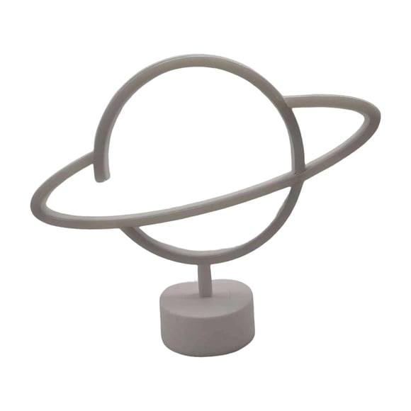 Planet Neon Sign Lámpara De Mesa Con Luz De Neón Con Pilas Para La Decoración De La Habitación De Los Niños