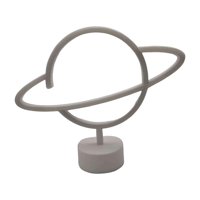 Ioensy - Planet Neon Sign Lámpara De Mesa Con Luz De Neón Con Pilas Para La Decoración De La Habitación De Los Niños