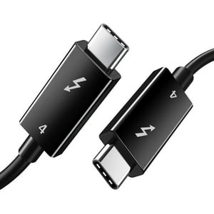 Genérica - Cable Usb C 4.0 Thunderbolt 4 1M 40Gbp/S 100W Salida 8K 60Hz Negro
