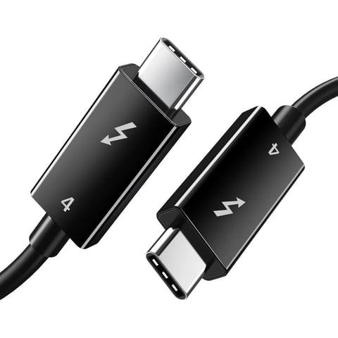 Genérica - Cable Usb C 4.0 Thunderbolt 4 1M 40Gbp/S 100W Salida 8K 60Hz Negro