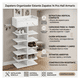 thumbnail image 3 of Zapatero Organizador Estante Zapatos 14 Pcs Hall Armario Blanco, 3 of 4