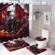 thumbnail image 1 of Tokyo Ghoul theme 4 piece Shower Curtain Set With Rugs Waterproof Bathroom Decor Set Includes Bath Mat U shaped Rug Toilet Lid Cover And Curtain With Hooks, 1 of 6