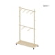 thumbnail image 1 of Solid Wood Garment Clothes Drying Rack with 6 Wooden Hangers, Space-Saving Design, Adjustable Shelf, and Wheels for Easy Mobility – Perfect for Bedroom, Living Room, or Entryway, 1 of 3