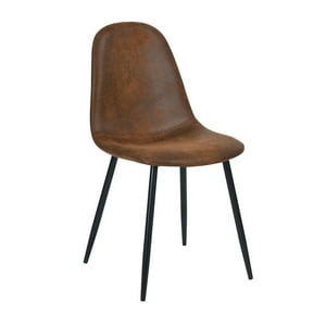 Klik Muebles - Silla Spoon Ecocuero Vintage Café Oscuro