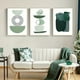 thumbnail image 1 of 3pcs, Frameless Green Abstract Geometry Line Wall Art Print Canvas Painting, Nordic Poster Wall For Living Room Decoration No Frame, 1 of 3