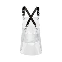 Magideal - Delantal Transparente, Delantal Para Pintar, Delantal Nórdico Para Barbacoa, Delantal Para Hornear, Accesorios De Peluquería Para Cosméticos, Cafeterí Negro