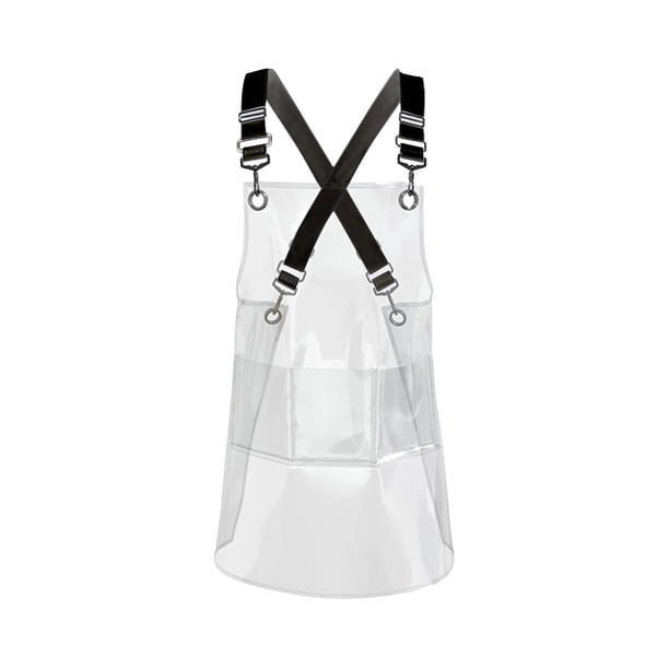 Delantal Transparente, Delantal para Pintar, Delantal Nórdico para Barbacoa, Delantal para Hornear, Accesorios de Peluquería para Cosméticos, Cafeterí negro