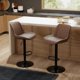 thumbnail image 1 of Juego de 2 Bancos de Bar Ajustables Giratorios Youhauchair en PU, 1 of 8