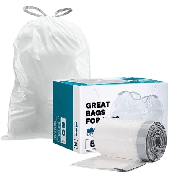 Bolsas de basura compatibles con Plasticplace, código humano simple M, 12 galones
