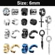 thumbnail image 4 of 10 pares de pendientes magnéticos de acero inoxidable con circonitas, sin perforaciones, para hombre. Material duradero., 4 of 5