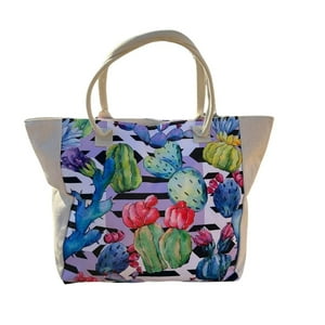 Auckland Outdoor - Bolso Playa Lona Algodon Coral Con Cierre Fuelle Grande