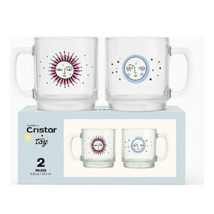 Cristar - Set 2 Tazas De Vidrio Para Café O Té 275Ml - Toy