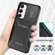 thumbnail image 4 of Funda Resistente para Samsung Galaxy A55 5G con Tapa Deslizante y Protección Militar Negro, 4 of 6