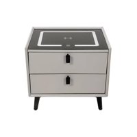 Mesa De Noche. - Velador Mesita De Noche Inteligente Con Cargador Inalámbrico