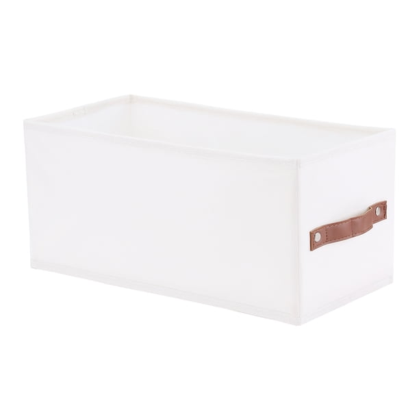 REGALWOVEN Cubo de Almacenamiento, Cestas de Almacenamiento de Tela Plegables con Asas, 1 Paquete de Cesta de Almacenamiento para Organizar Ropa Blanca 14*7*7in