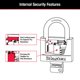 thumbnail image 5 of Padlock Master Lock 141D recubierto de vinilo resistente a la intemperie, 5 of 6