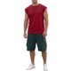 thumbnail image 2 of INSPIRE CHIC Camiseta sin mangas de entrenamiento para hombre, ajuste holgado, gimnasio, verano, camisetas sin mangas M Burdeos, 2 of 6