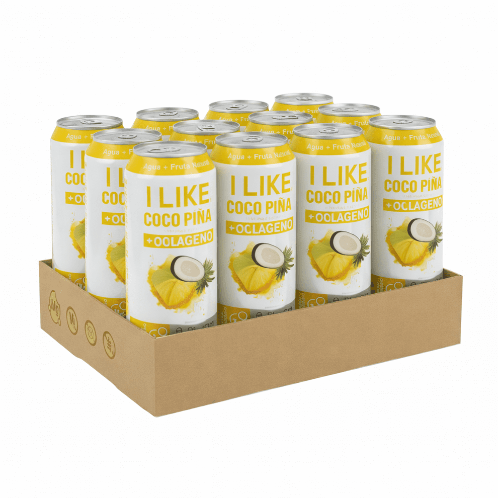 I Like - Pack X12 Jugo Natural + Colageno Coco Piña 473ml
