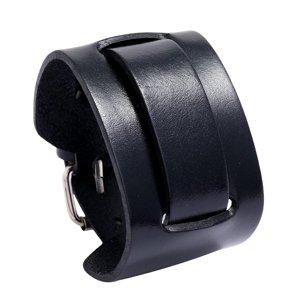 Ioensy - Pu Cuero Punk Pulseras Ajustable Joyería Regalos Para Hombres Mujeres Fiesta Negro