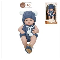Total E-Commerce - Juguete Muñeca Realista 29Cm Silicona Vestido Azul Infantil