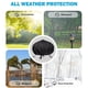thumbnail image 2 of 1 Pack, 210D Black Round Fire Pit Cover Patio Table Cover Garden Waterproof Fire Covers, 2 of 4